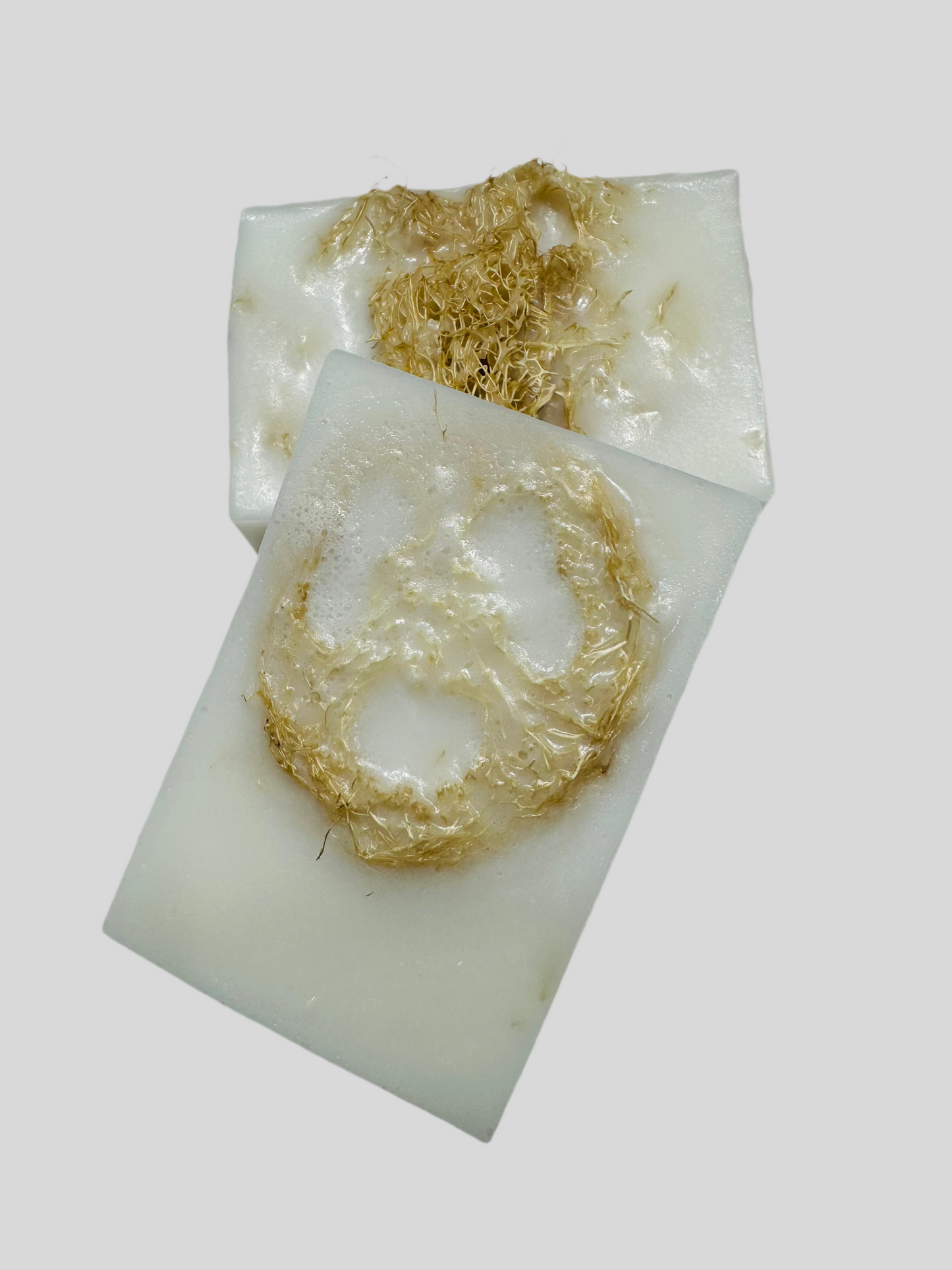 Scented Goat Milk Handcrafted Soap Bar with Loofah Scrub