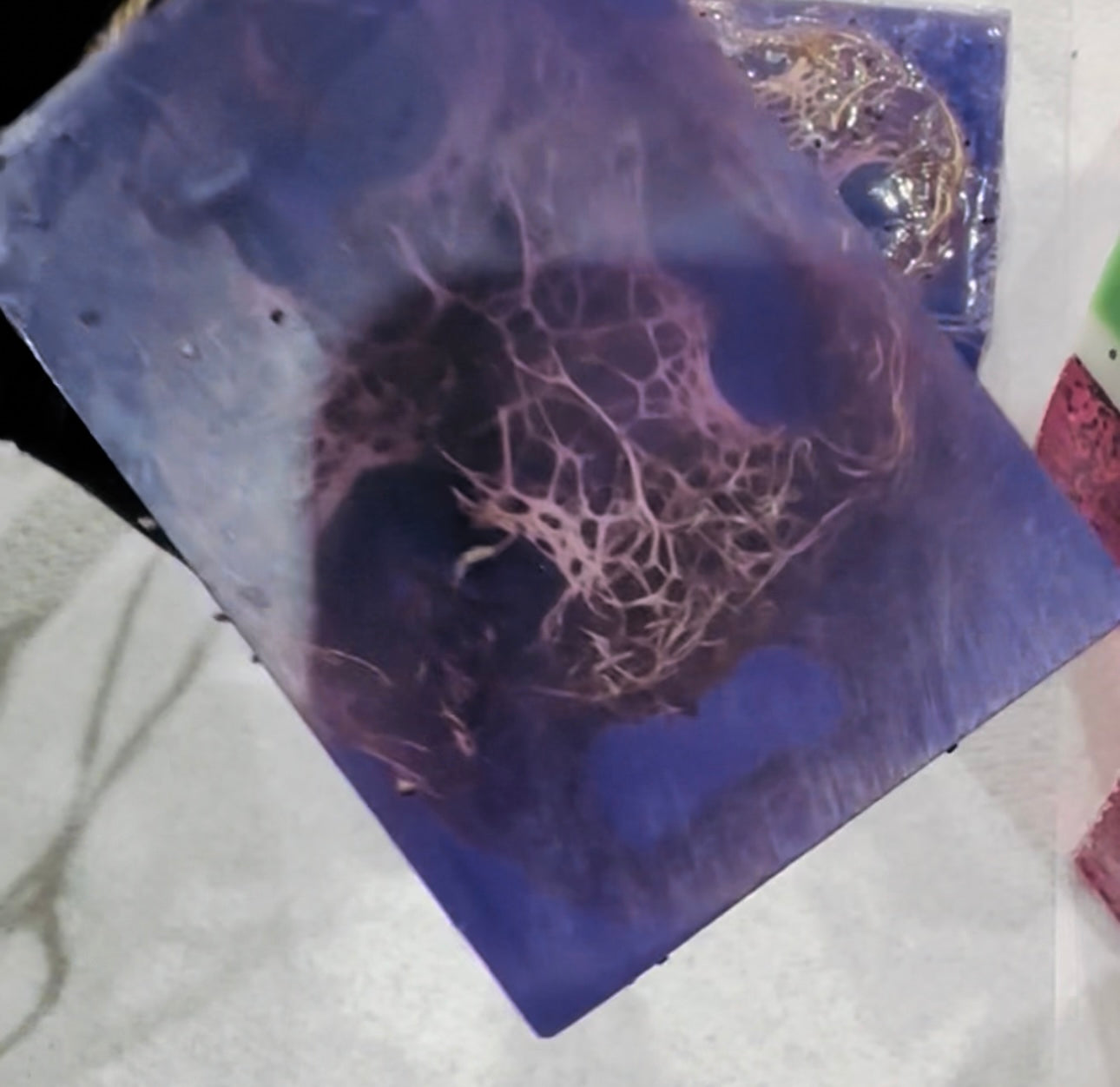 Scented Mauve Loofah Scrub Handcrafted Soap Bar