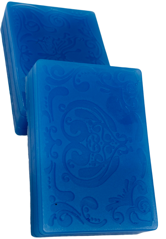 Floral Fragranced Blue Handcrafted Soap Bar