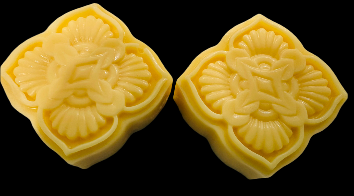 Lemon Patterned Fragranced Handcrafted Soap Bar x2