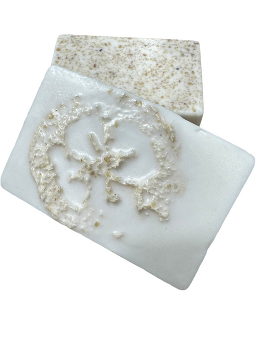 Oatmeal and Shea Butter Loofah Scrub Handmade Soap Bar