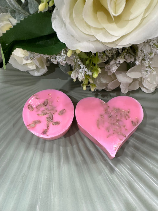Scented soap bars x 2 heart and 1 circular