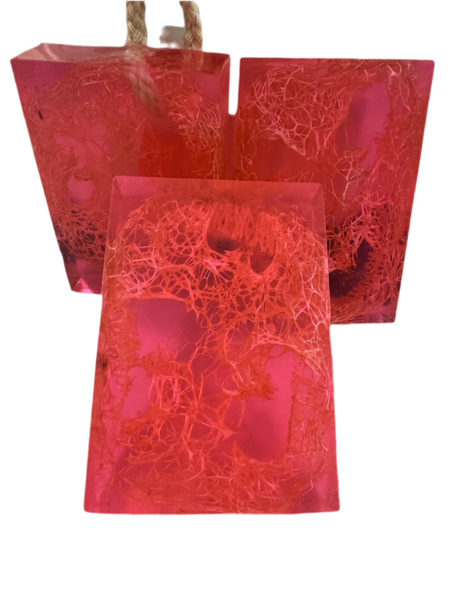 Scented Pink Loofah Scrub Handmade Soap Bar