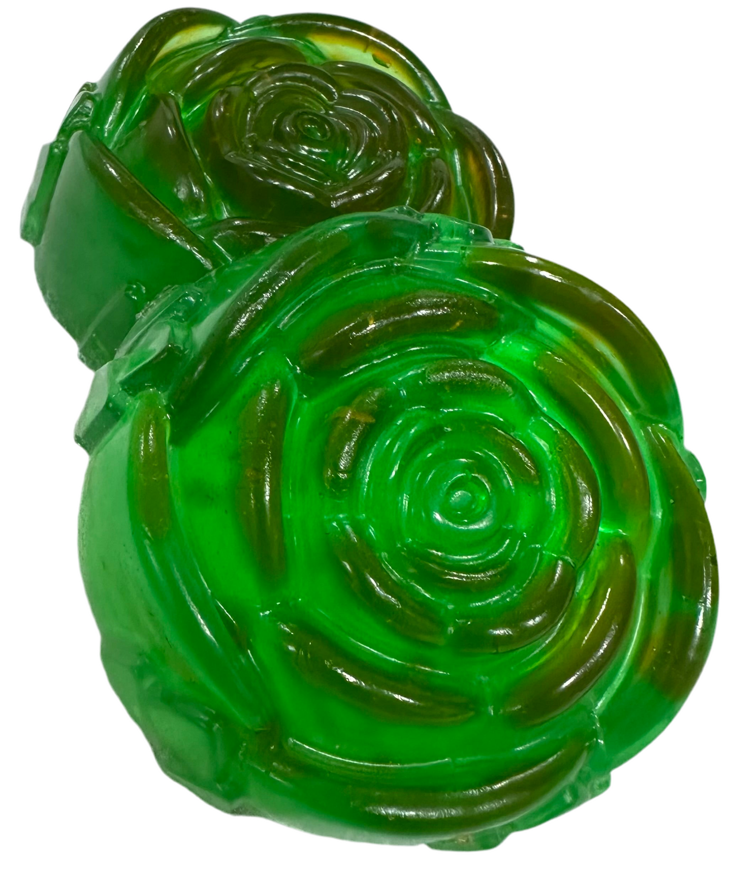 Invigorating Rose Shaped Lime Handcrafted Soap Bar x 2