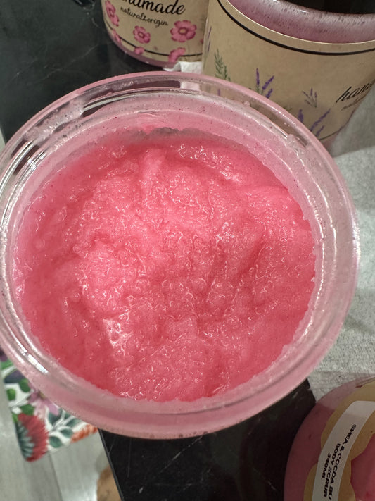Scented Bright Pink Body Scrub 340ML - ‘Pinkerella’