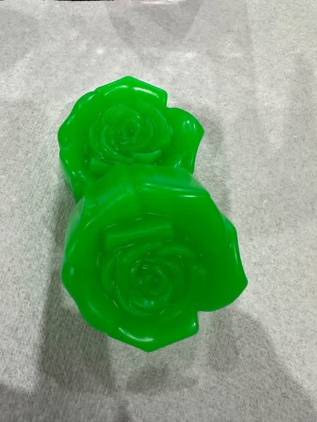 Scented Bright green rose soap bar (twin set)