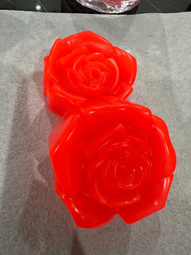Scented Bright orange rose bar soap (twin set)
