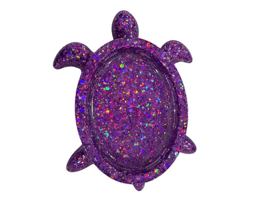 Amethyst Glow Turtle Trinket Dish