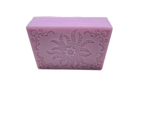 Goat Milk and Lavender Scented Patterned Handmade Soap Bar