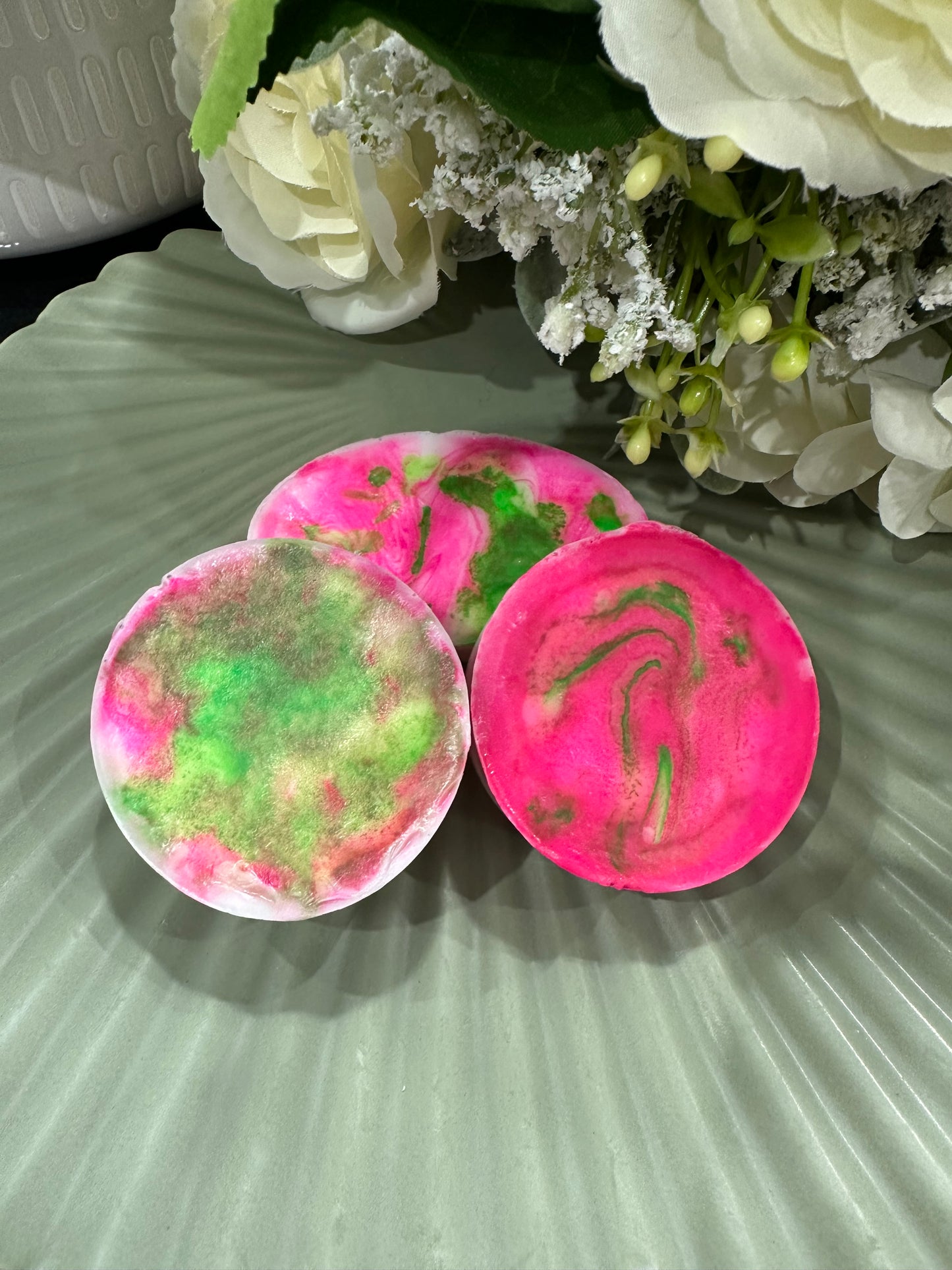 Colour marble effect soap bar x3