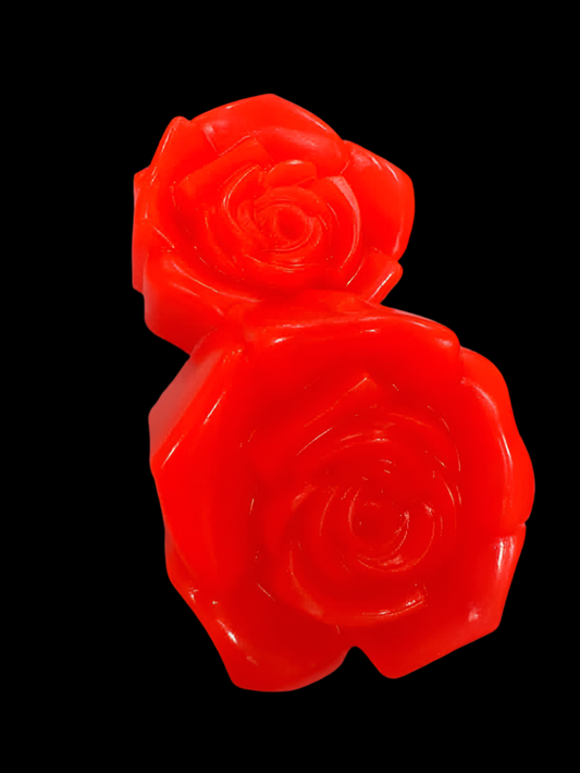 Scented Bright orange rose bar soap (twin set)