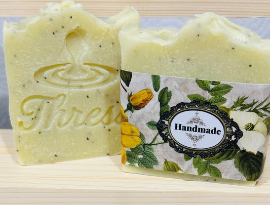 lemon soap
tangerine soap
citrus soap bar
poppy seed soap
handmade soap UK
cold process soap
natural exfoliating soap
vegan soap bar
handmade citrus soap
Thresss soap