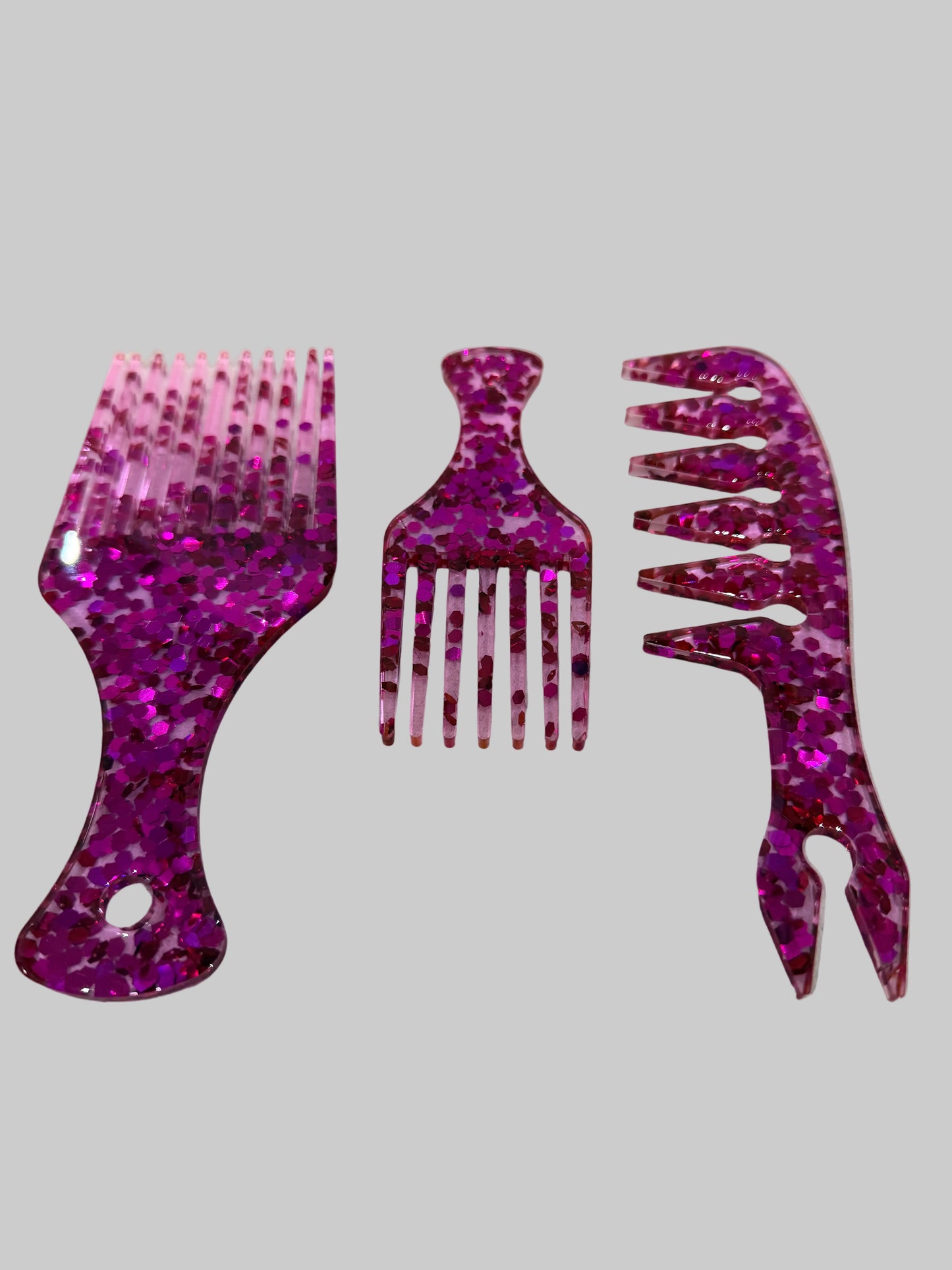 Beautiful glitter comb x 3 pieces