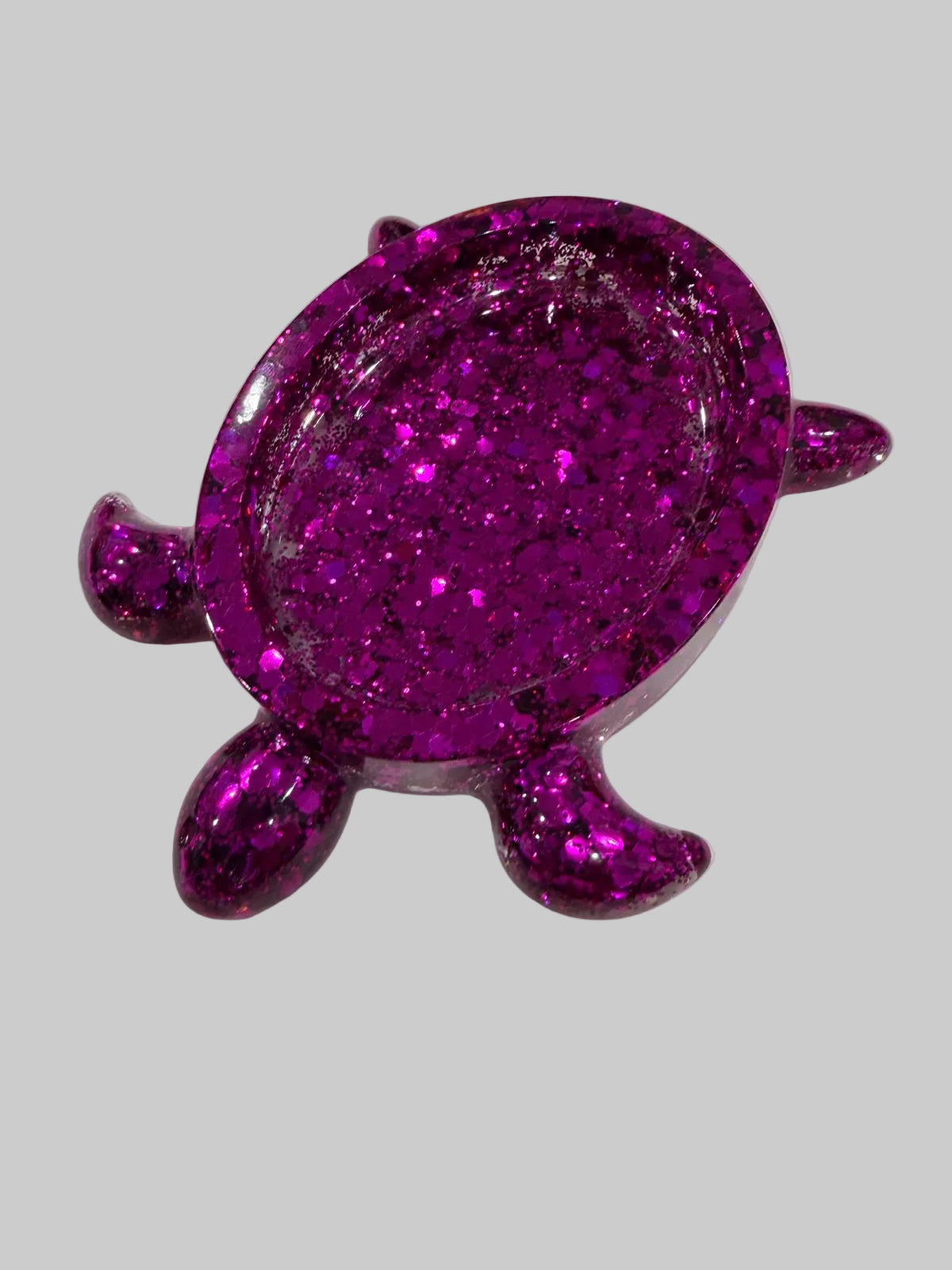Fuchsia Sparkle Turtle Trinket Dish