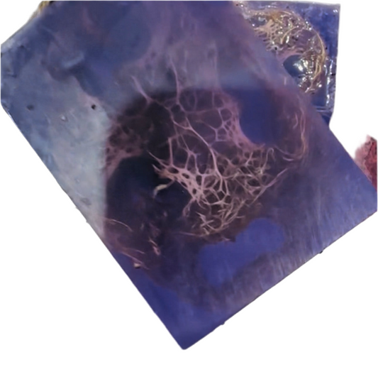 Scented Mauve Loofah Scrub Handcrafted Soap Bar