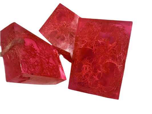 Scented Pink Loofah Scrub Handmade Soap Bar