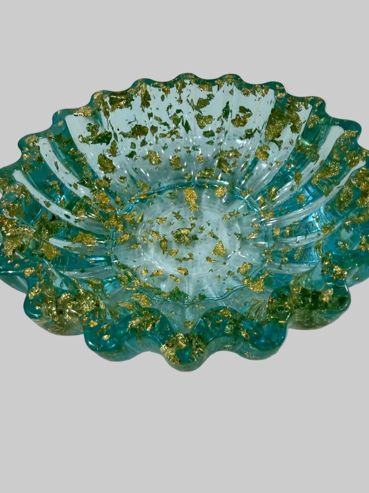 ✨ Luxury Teal & Gold Resin Bowl ✨
