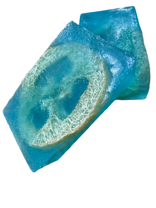 Rosemary, Peppermint and Eucalyptus Loofah Scrub Handmade Soap Bar