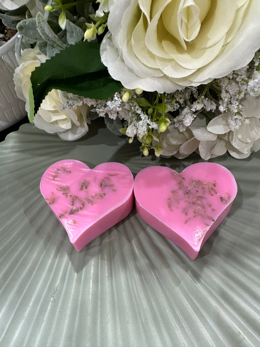 Scented soap bars x 2 heart and 1 circular
