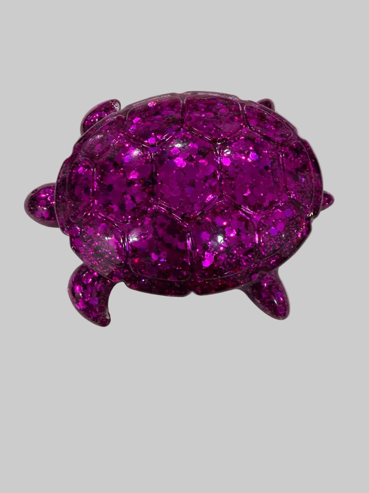 Fuchsia Sparkle Turtle Trinket Dish