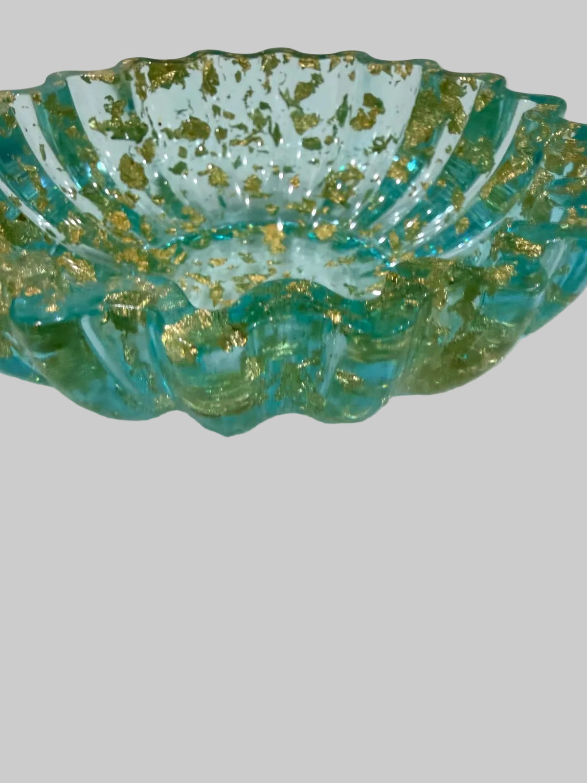 ✨ Luxury Teal & Gold Resin Bowl ✨