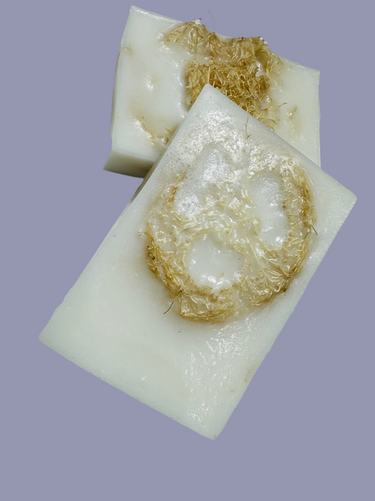 Scented Goat Milk Handcrafted Soap Bar with Loofah Scrub