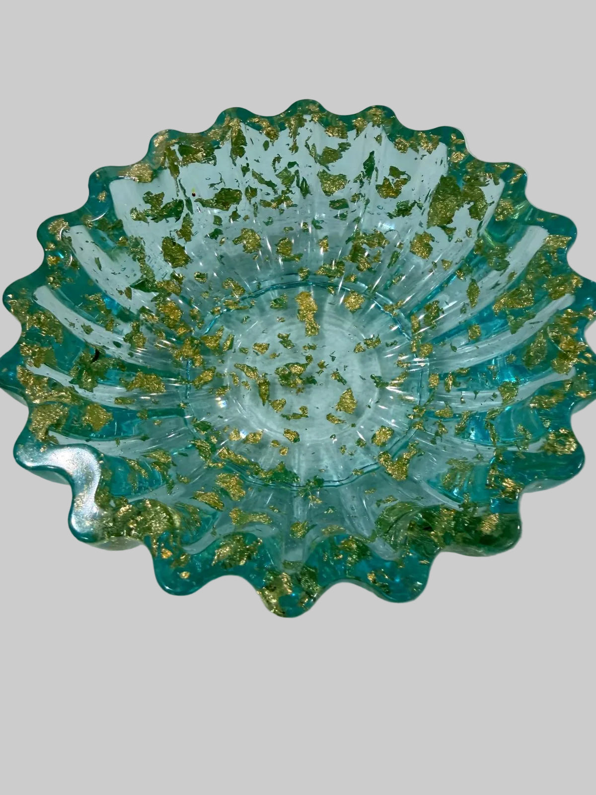 ✨ Luxury Teal & Gold Resin Bowl ✨