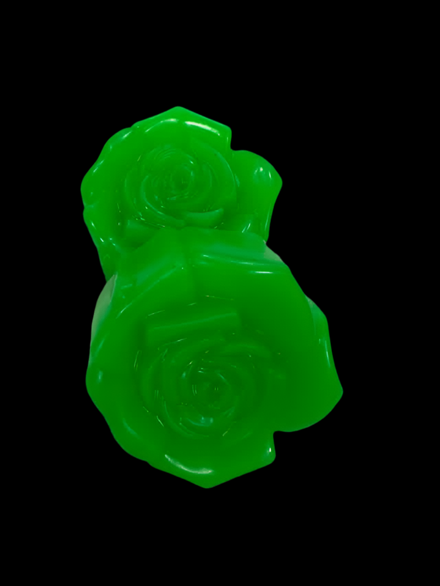Scented Bright green rose soap bar (twin set)
