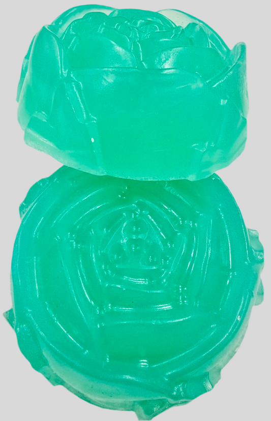 Rosemary and Peppermint Rose Shaped Handmade Soap Bar x 2