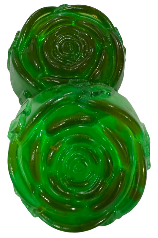 Invigorating Rose Shaped Lime Handcrafted Soap Bar x 2
