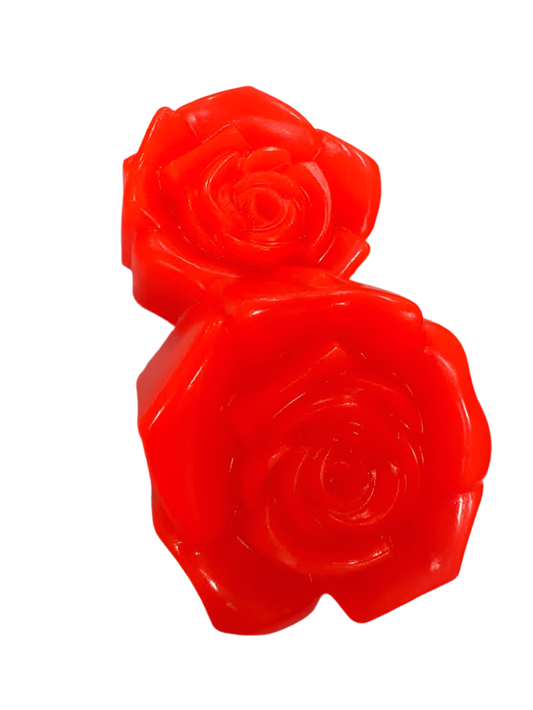 Scented Bright orange rose bar soap (twin set)