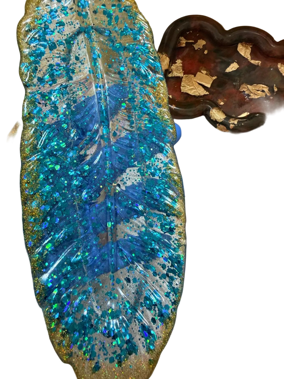 Ocean Jewel Leaf Trinket Tray