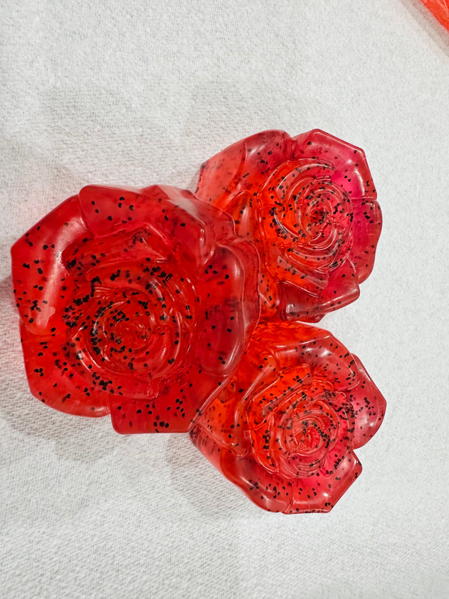 Freckled Rose Shaped Handcrafted Scented Soap Bar (twin set)
