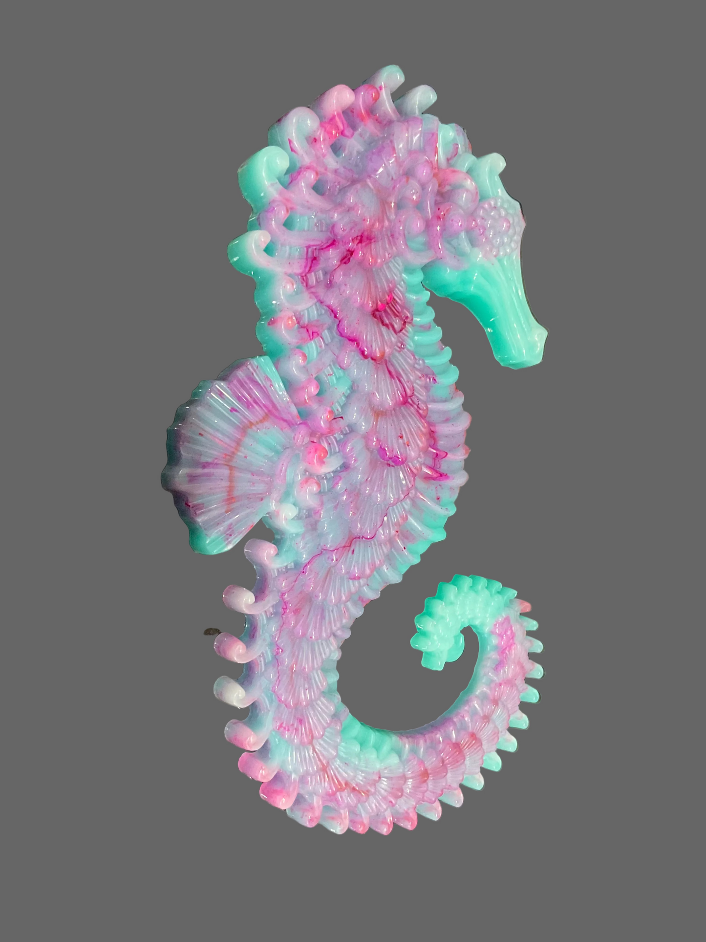 🌊 Pastel Resin Seahorse – Handcrafted Ocean-Inspired Décor  LARGE🌊