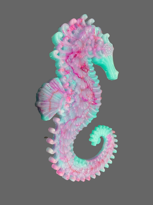 🌊 Pastel Resin Seahorse – Handcrafted Ocean-Inspired Décor  LARGE🌊