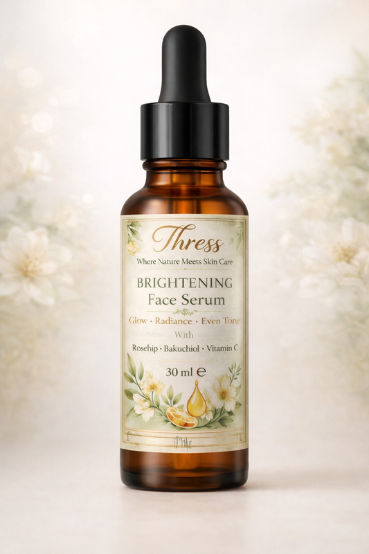 Thress Brightening Face Serum,

Glow • Radiance • Even Tone

Reveal your most radiant skin with our luxurious Thress Brightening Face Serum — a carefully crafted blend where nature meets effective skincare.

Infused with powerful botanicals like Rosehip