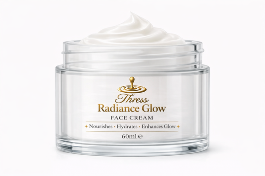 Thress Radiance Glow Face Cream

Reveal your natural glow with our luxurious Radiance Glow Face Cream — a deeply nourishing formula designed to hydrate, soften, and illuminate your skin from within.

Crafted with care, this lightweight yet rich cream melt