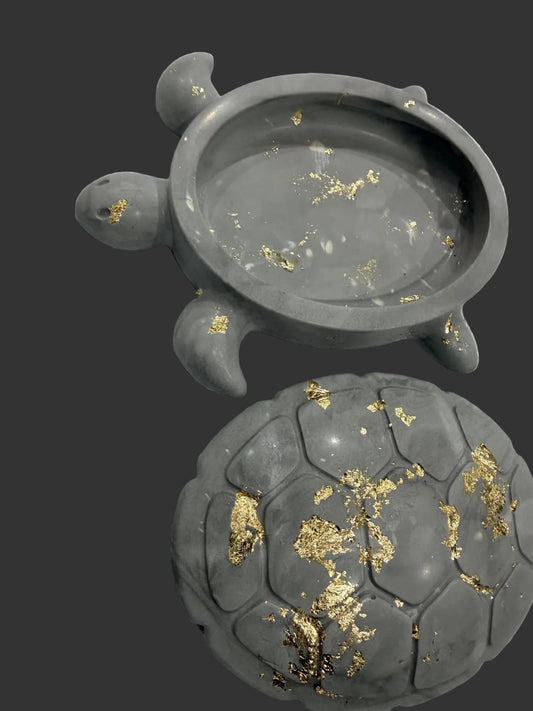 Luxe Stone Turtle Trinket Dish