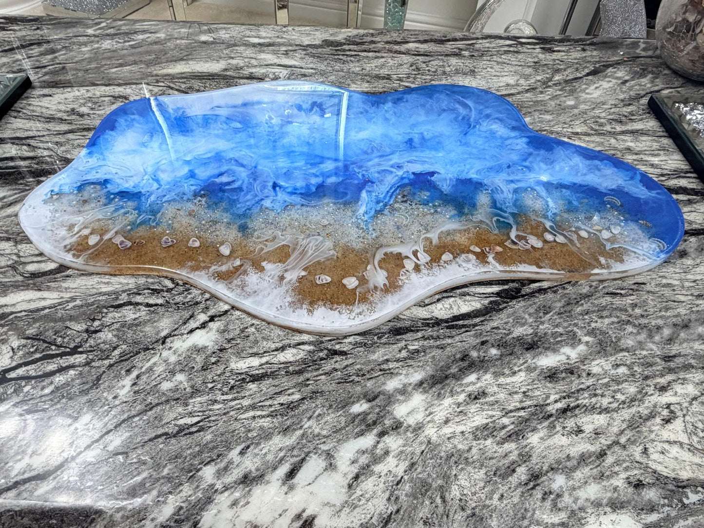 Coastal Wave Resin Centerpiece