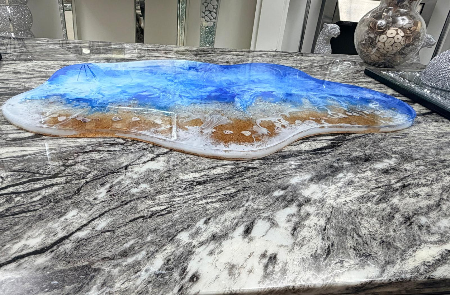 Coastal Wave Resin Centerpiece
