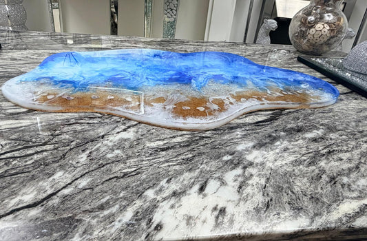 Coastal Wave Resin Centerpiece
