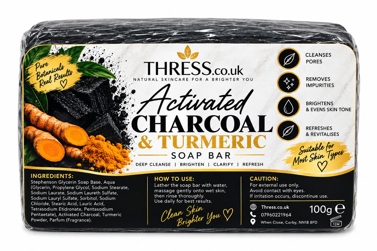 Activated Charcoal & Turmeric Soap Bar – Tea Tree & Lemon 🍋🌿
