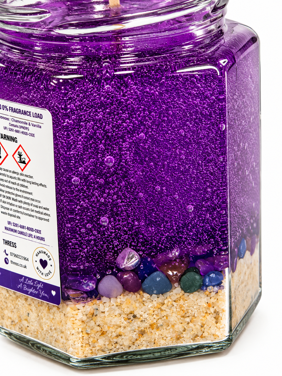 THRESS Lavender, Chamomile & Vanilla Scented Gel Candle 270ml