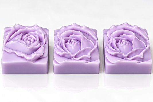 💜 Lavender & Mint Rose Soap x3
